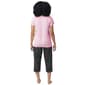 Womens HUE Fun Time Flamingos Short Sleeve Tee & Capri Pajama Set - image 3