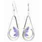Silver Forest Elongated Butterfly Teardrop Earrings - image 1