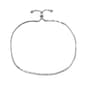 Sterling Silver Diamond Simulant Adjustable Bracelet - image 1