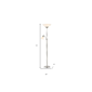 HomeRoots 71in. Silver Metal Two Light Torchiere Floor Lamp - image 3