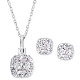Gianni Argento 3pc. Cushion-Cut Lab Grown White Sapphire Set