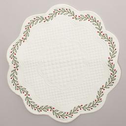 Hollies & Berries Embroidered Placemat