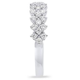 Nova Star® Sterling Silver Lab Grown Clustered Diamond Ring