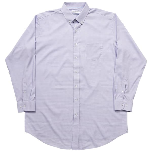 Mens Big & Tall Christian Aujard Button Down Plaid Dress Shirt - image 