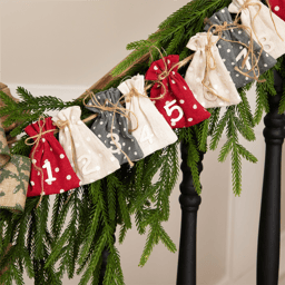 Northlight 6.5ft. Count Down to Christmas Gift Bags Garland