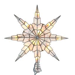 Kurt S. Adler 15in. Capiz Silver Star Tree Topper
