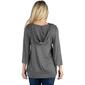 Womens 24/7 Comfort Apparel Elbow Sleeve Pocket Hoodie Top - image 2