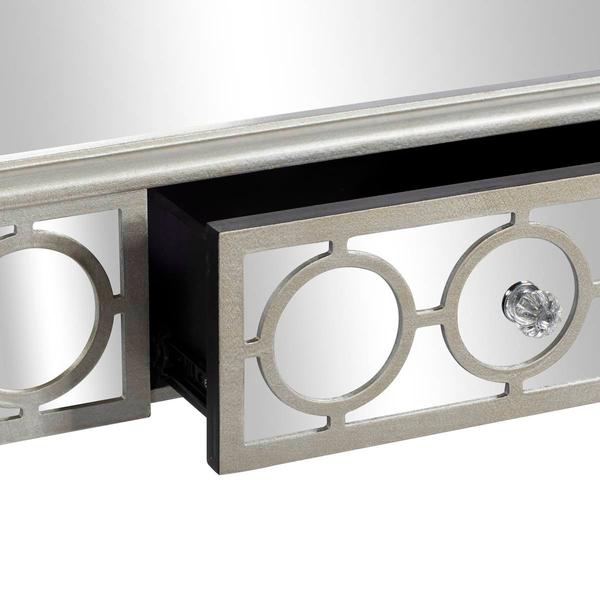 9th & Pike® Grey Wood Glam Console Table - Set of 2