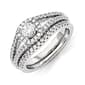 Sterling Silver CZ 2pc. Wedding Ring Set in Sterling Silver - image 1