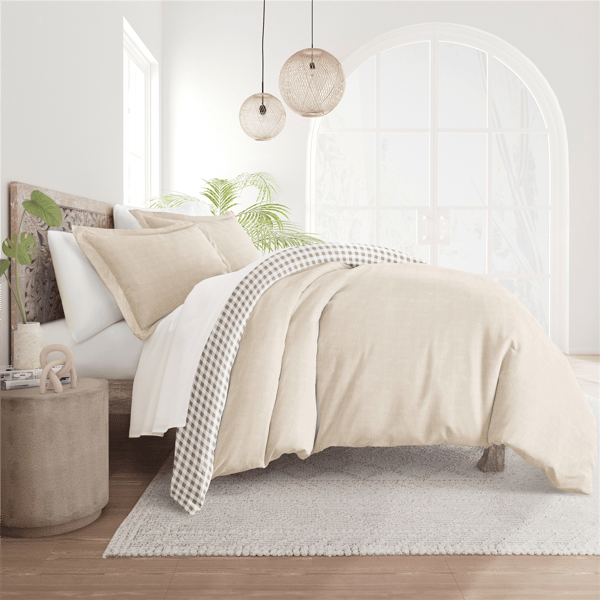 Soft Essentials Ultra Soft Gingham Reversible Duvet Cover Set