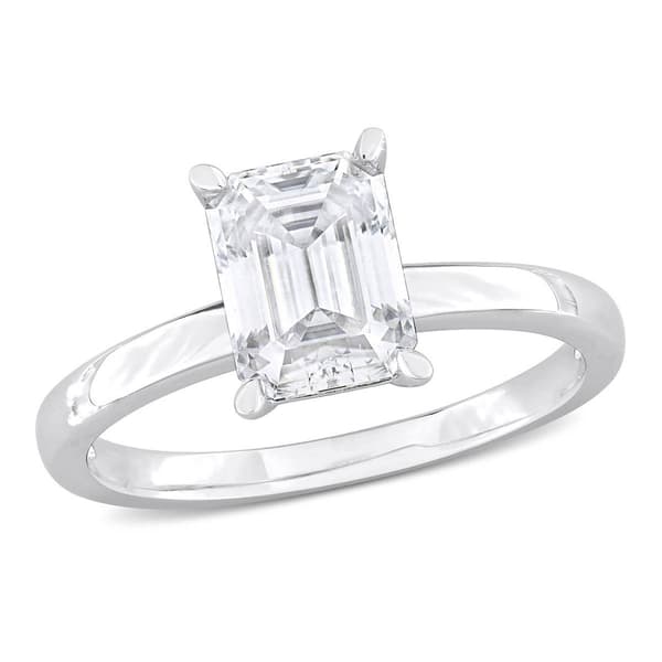 Sterling Silver 1 3/4ctw. White Moissanite Solitaire Ring