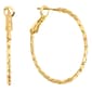 Athra 14kt. Gold over Brass 35mm Diamond-Cut Hoop Earrings - image 1