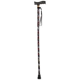 Adjustable Foldable Mobility Cane - Grey Floral