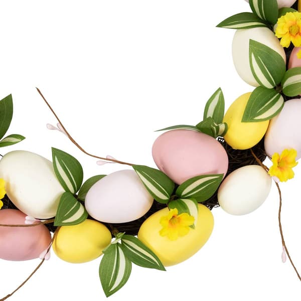 Northlight Seasonal Easter Eggs & Flower Buds Artificial Wreath