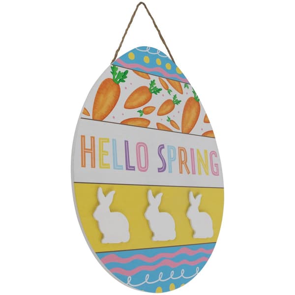 Northlight Seasonal Hello Spring Easter Egg Wall Sign