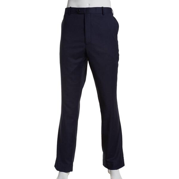 Mens Adolfo Portly Checkered Suit Pants - Navy Blue - image 