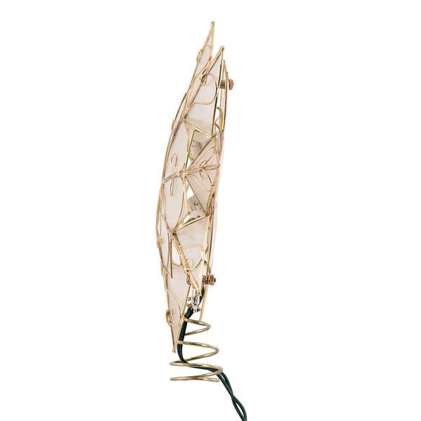 Kurt Adler 10-Light Arabesque Capiz Star Treetop