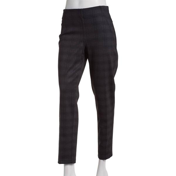 Womens Zac & Rachel Pull On Plaid Compression Pant - image 