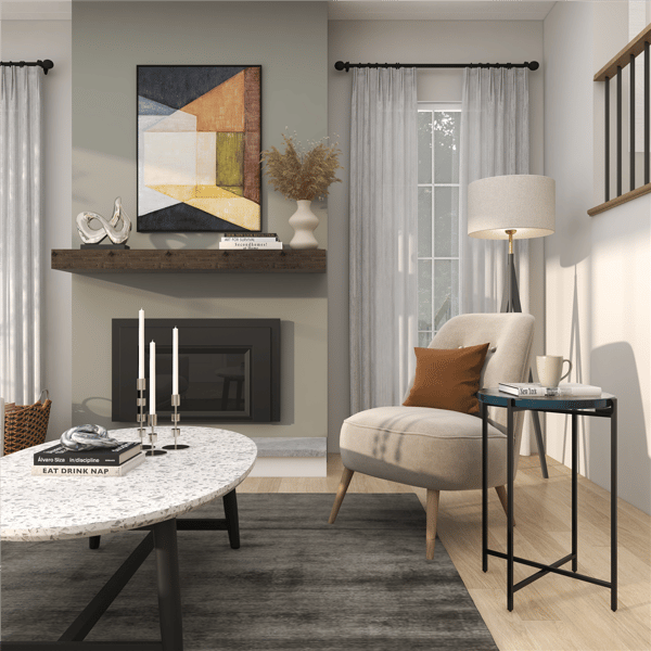 9th & Pike® Contemporary Black Metal Accent Table