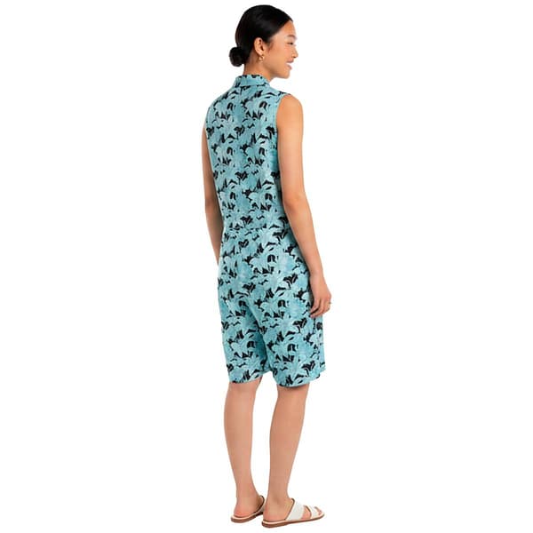 Womens Court Haley Sleeveless Tropical Floral Romper