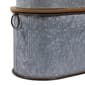 9th & Pike® Farmhouse Silver Entryway Storage Bench Set of 3 - image 6