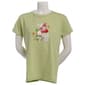 Womens Top Stitch by Morning Sun Floral Butterfly Gnomes Tee - image 2