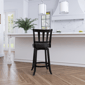 HH2 Home Presque Isle Black Wood Counter Height Swivel Stool - image 7