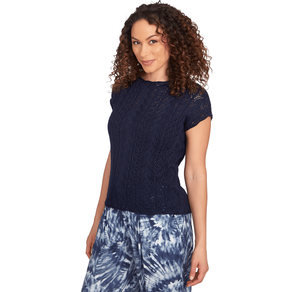 Womens Skye&#8217;s the Limit Out Of The Blue Scalloped Edge Blouse