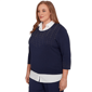 Plus Size Alfred Dunner Saratoga Springs Two In One Stud Sweater - image 3