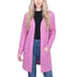 Womens NY Collection Long Sleeve Solid Cabled Open Cardigan - image 1