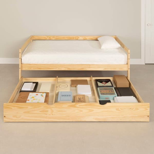 South Shore Sweedi Twin Solid Wood Daybed w/Trundle Bed