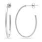 Sterling Silver 30mm Oval Hoop Post Earrings - image 1