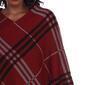 Plus Size White Mark Dakota Poncho - Red/Grey - image 3