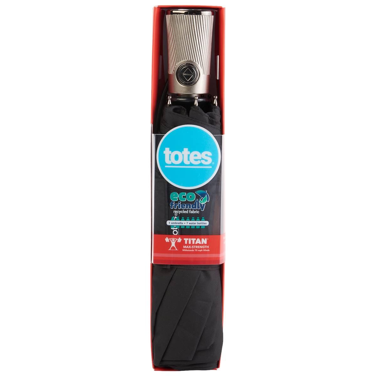 Totes 3-Section Auto Open/Close Titan Compact Umbrella