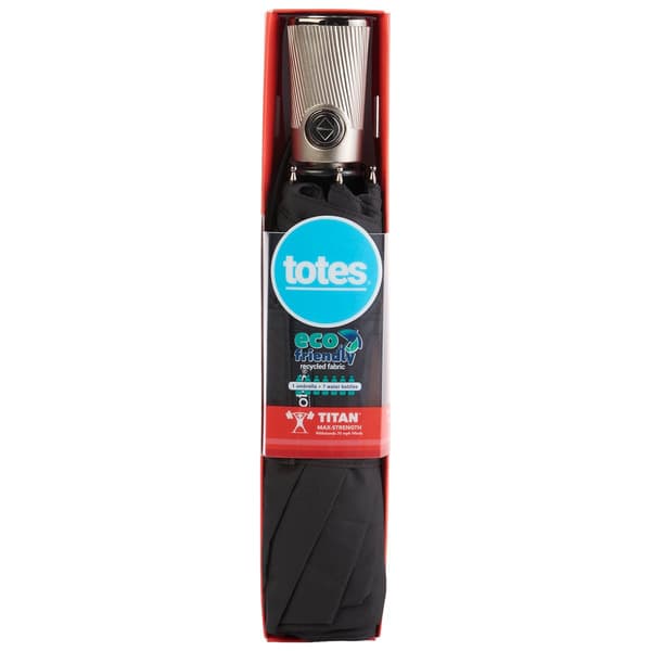 Totes 3-Section Auto Open/Close Titan Compact Umbrella - image 