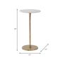 Sagebrook Home 24in. Gold Finish Round Accent Table - image 5