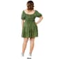 Juniors Plus Liberty Love Challis Puff Sleeve Tier Shift Dress - image 2