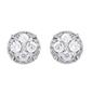 Nova Star&#174; Sterling Silver Lab Grown Diamond Round Stud Earrings - image 3