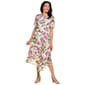 Womens Connected Apparel Short Sleeve Floral Midi Dress - image 1