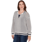 Womens Ruby Rd. Jetsetter Stripe Stitch Knit Bomber Jacket - image 3