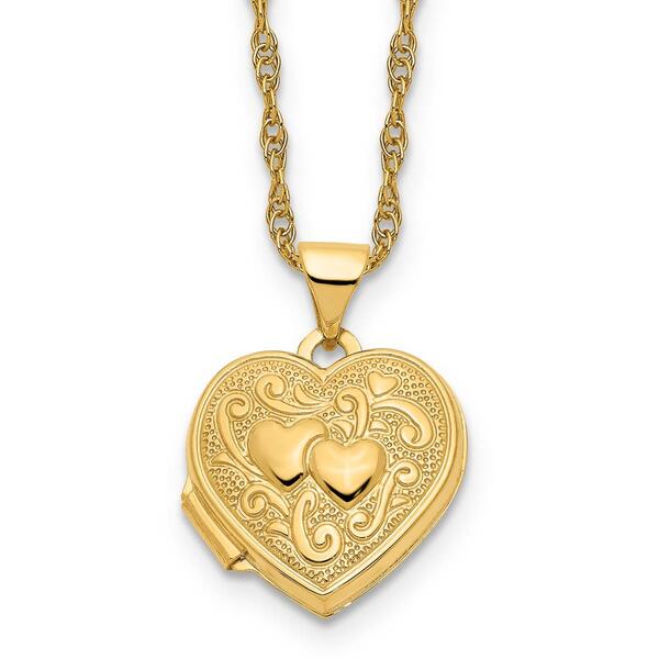 Gold Classics&#40;tm&#41; Yellow Gold Heart Locket - image 