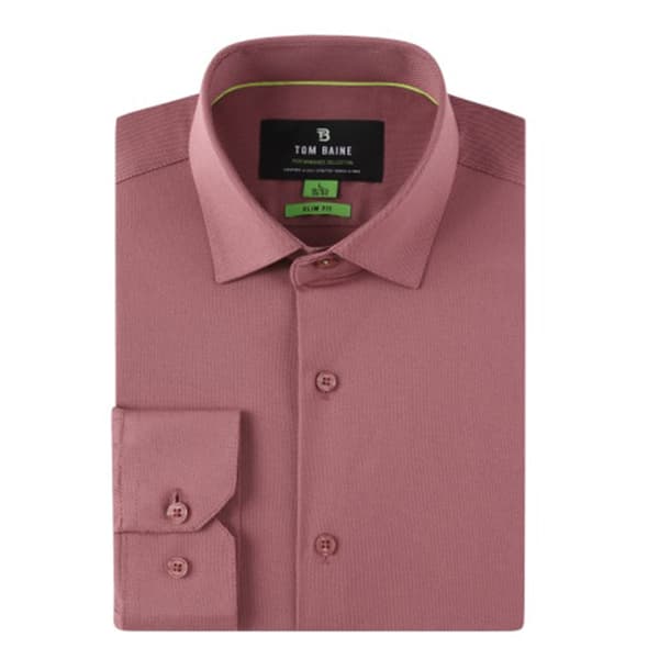 Mens Tom Baine Slim Fit Performance Dress Shirt - Rust