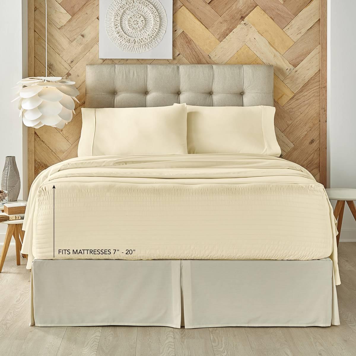 Five Queens Court Royal Fit Plush Microfiber 4pc. Sheet Set