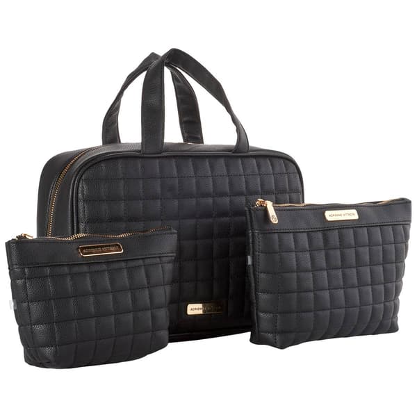 Adrienne Vittadini 3pc. Quilted Cosmetic Kit