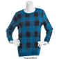 Womens Emily Daniels Long Sleeve Buffalo Checkered Sweater - image 3