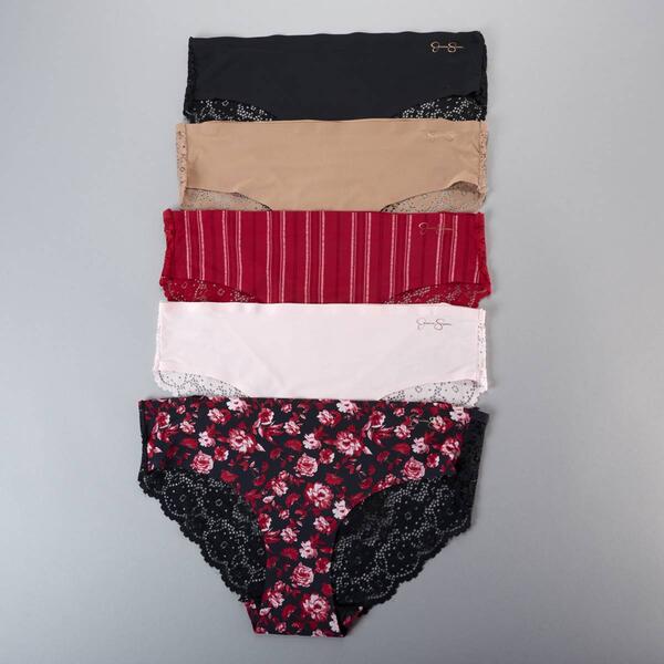 Womens Jessica Simpson 5pk. Micro Lace Hipster Panties JS81044BV - image 