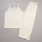 Womens Elizabeth & Nicole Floral Lace Trim Racerback Pajama Set - image 2