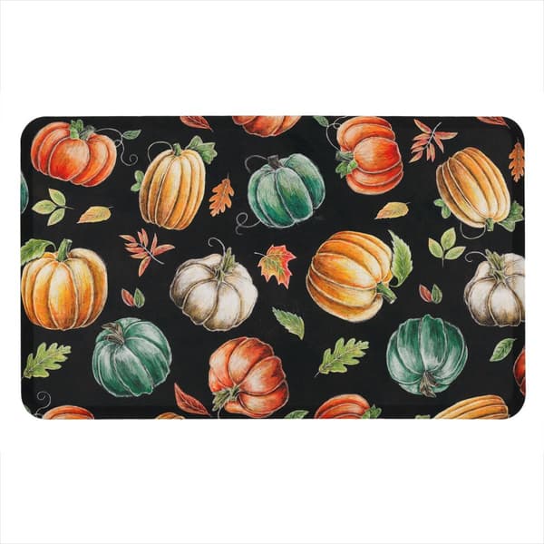 Mohawk Home Harvest Chalk Pumpkin Kitchen Mat