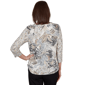 Petite Alfred Dunner Classics 3/4 Sleeve Geo Leaf Blouse - image 2