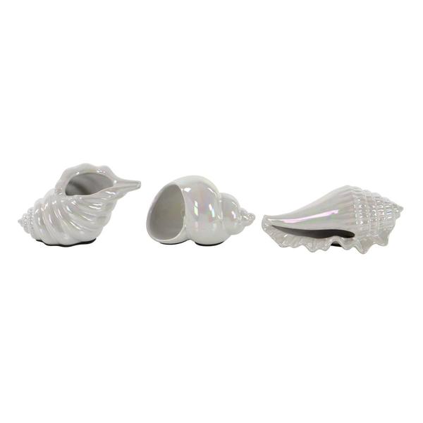 9th & Pike® Coastal Style Seashell Sculpture - Set of 3